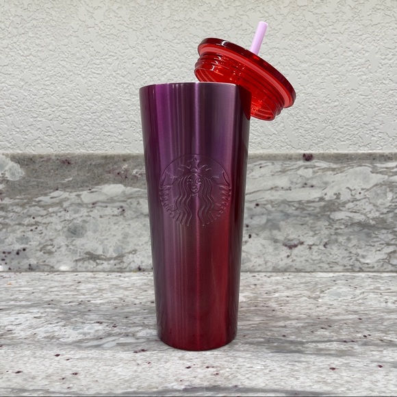 Starbucks NWT 2021 Holiday Limited Edition Set of 2 Stainless Steel Ombré- 24oz - Picture 10 of 15